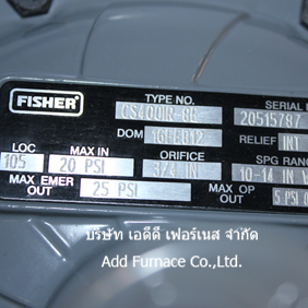 Fisher Type No CS400IR-8E